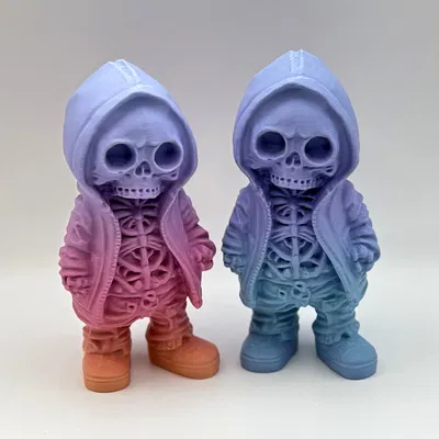 Tượng Bộ Xương "Chất Chơi" Trong Hoodie