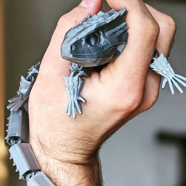 Red-Eyed Crocodile Skink (Thằn lằn mắt đỏ) – mẫu in 3D articulated - Image 2