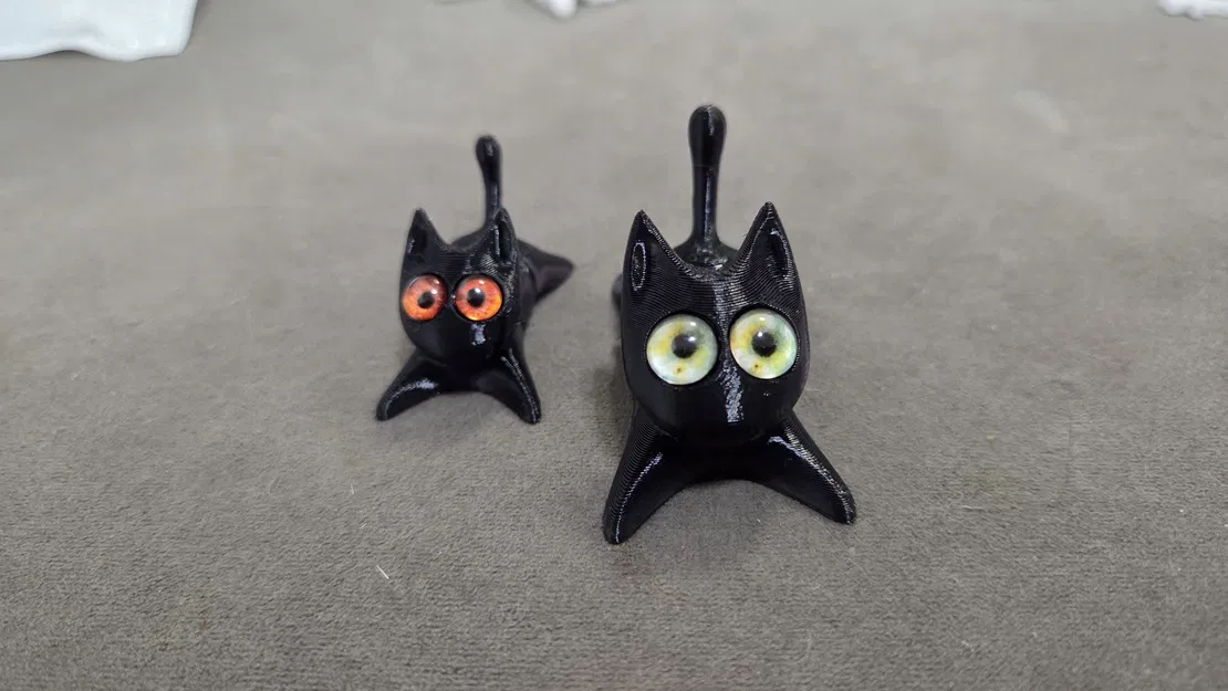 Mèo flexi đơn giản vui nhộn – tương thích mắt thủy tinh 6mm + 8mm - Image 2