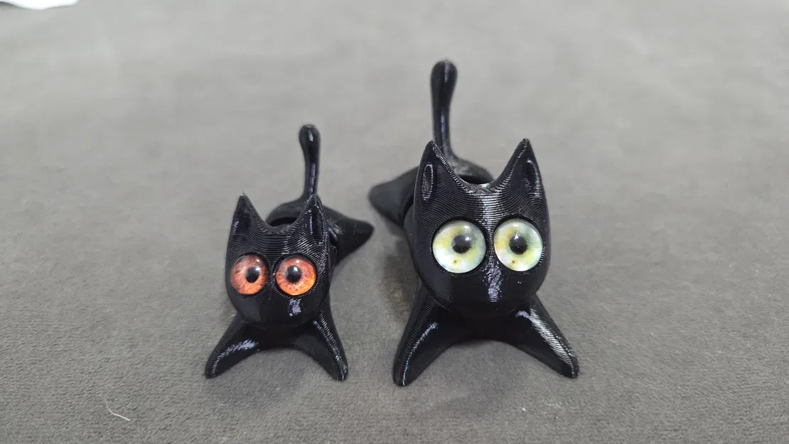 Mèo flexi đơn giản vui nhộn – tương thích mắt thủy tinh 6mm + 8mm - Image 4