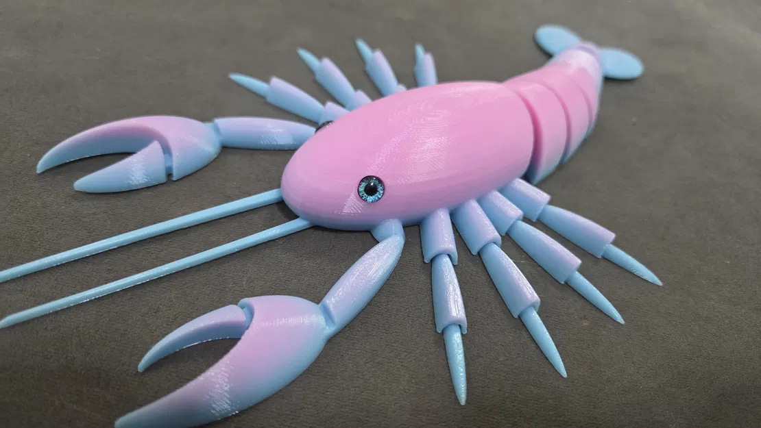 Tôm hùm khớp nối (articulated) - Tương thích mắt thủy tinh 6mm - Image 1