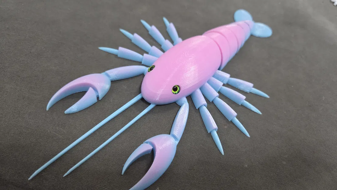 Tôm hùm khớp nối (articulated) - Tương thích mắt thủy tinh 6mm - Image 2