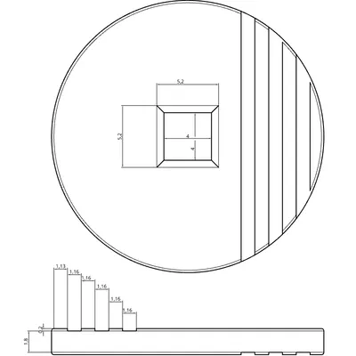 Đồng xu xỏ dây giày (đường kính 1,145 cm)