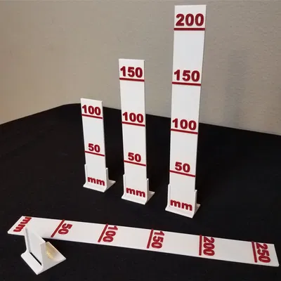 Thước Ruler for Scale (dựng đứng/đặt ngang) cho ảnh mẫu in 3D