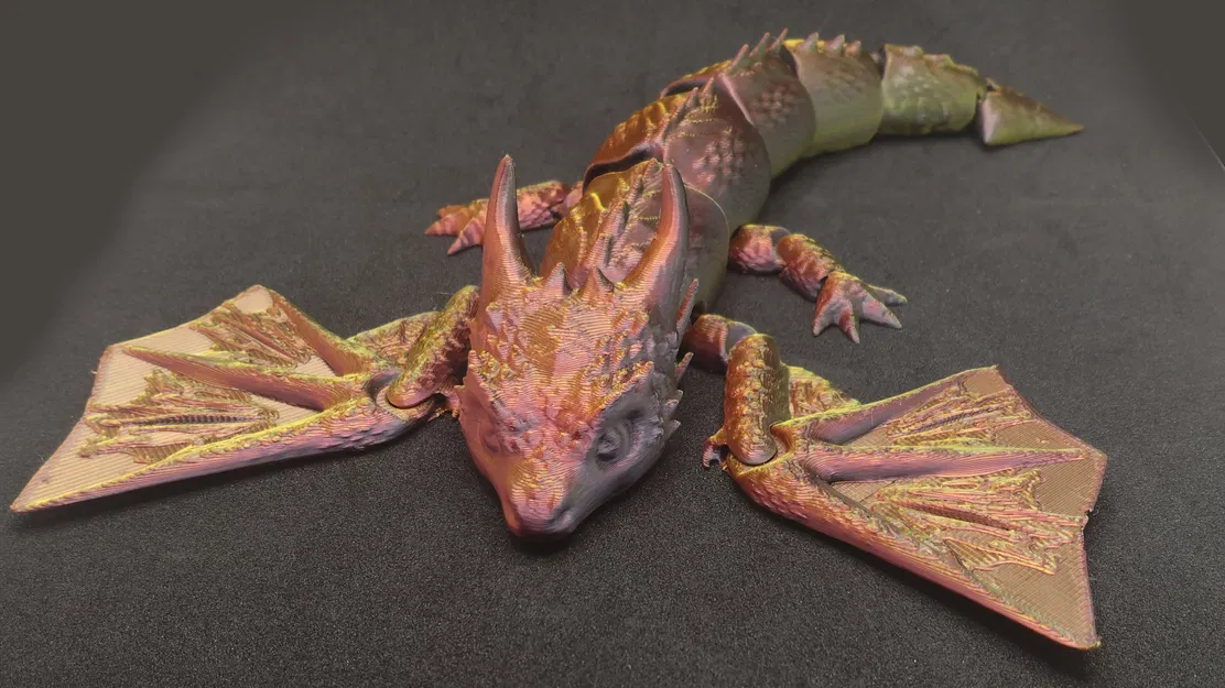 Đồ chơi rồng Baby Smaug khớp nối (Articulated) in liền - Image 1