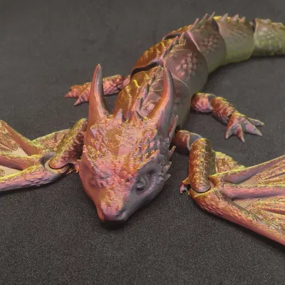 Đồ chơi rồng Baby Smaug khớp nối (Articulated) in liền