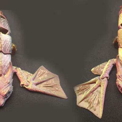 Đồ chơi rồng Baby Smaug khớp nối (Articulated) in liền