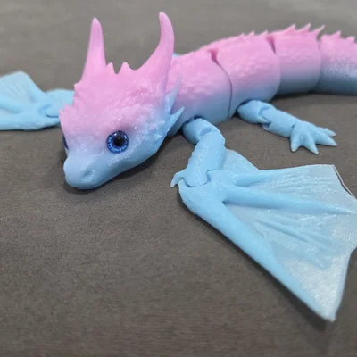 Baby Smaug khớp nối (articulated) – tương thích mắt thủy tinh 6mm