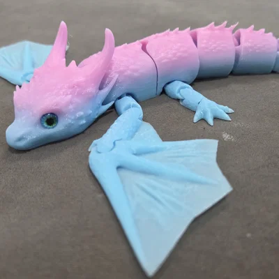 Baby Smaug khớp nối (articulated) – tương thích mắt thủy tinh 6mm