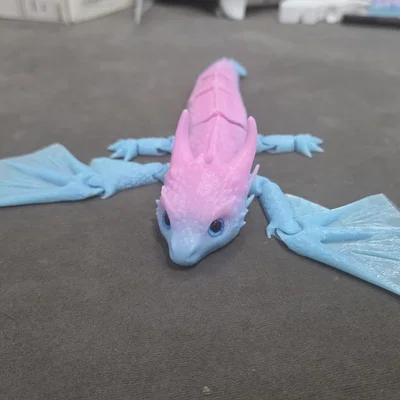 Baby Smaug khớp nối (articulated) – tương thích mắt thủy tinh 6mm