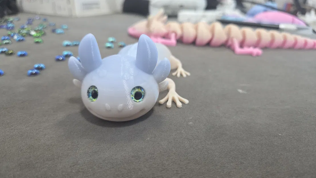 Axolotl đầu khớp (Articulated) – tương thích mắt kính 6mm + 8mm - Image 2