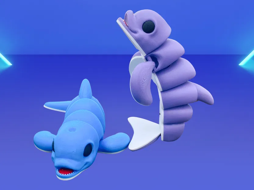 Cá Heo Dễ Thương Khớp Nối (Articulated) – Đồ chơi Flexi Fish Print-in-Place - Image 1