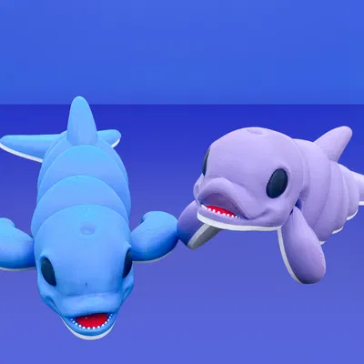 Cá Heo Dễ Thương Khớp Nối (Articulated) – Đồ chơi Flexi Fish Print-in-Place