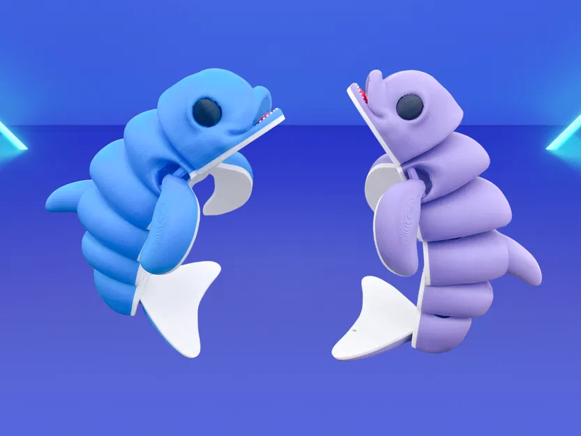 Cá Heo Dễ Thương Khớp Nối (Articulated) – Đồ chơi Flexi Fish Print-in-Place - Image 4