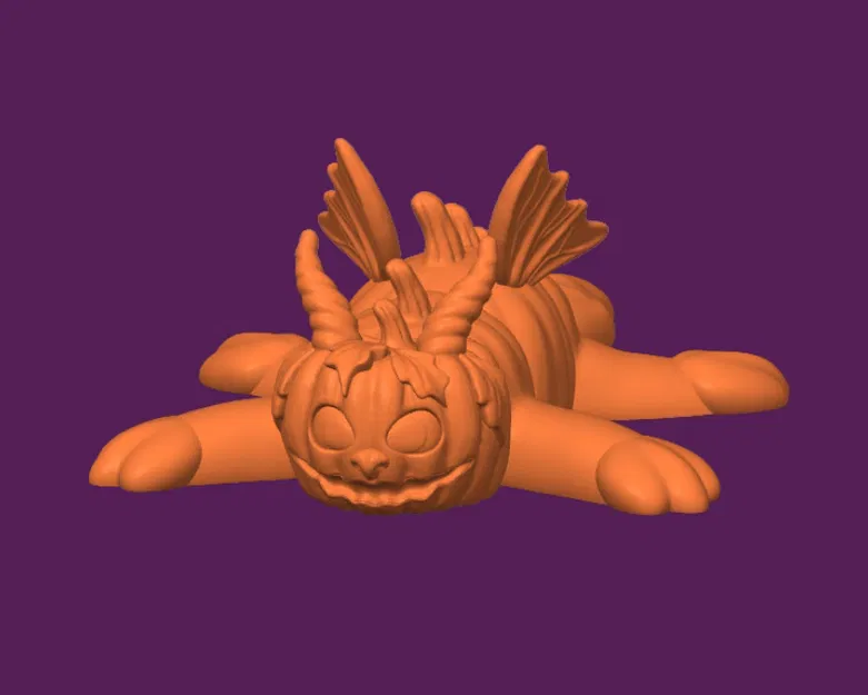Flexi Pumpkin Dragon | Đồ chơi Halloween khớp cử động - Image 4
