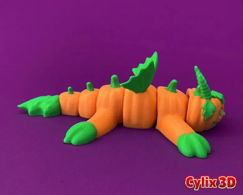Flexi Pumpkin Dragon | Đồ chơi Halloween khớp cử động - Image 6