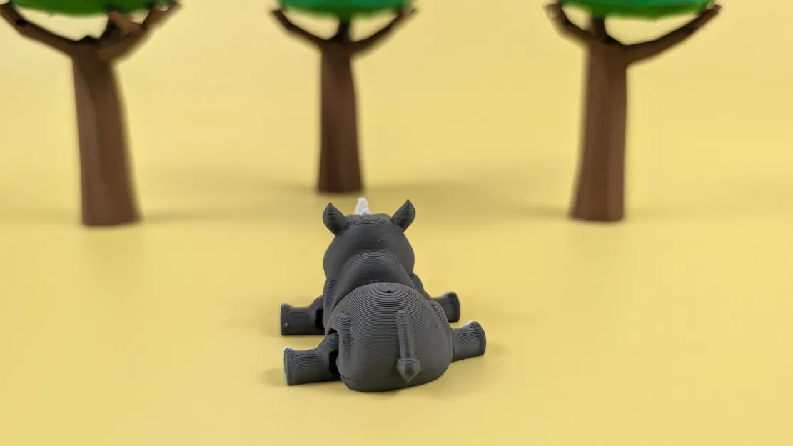 Rhino - Mô hình khớp nối làm móc khóa (Articulated Keychain Figure) - Image 2