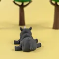 Rhino - Mô hình khớp nối làm móc khóa (Articulated Keychain Figure) - Thumbnail 2