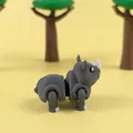 Rhino - Mô hình khớp nối làm móc khóa (Articulated Keychain Figure) - Thumbnail 4