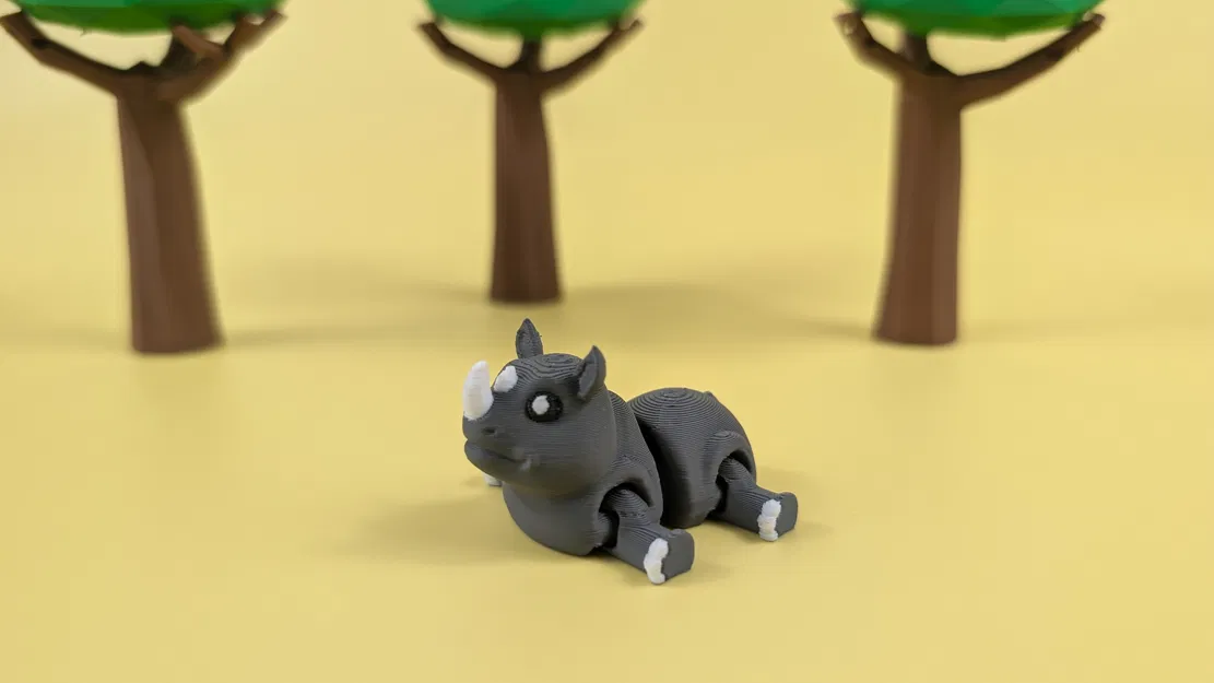 Rhino - Mô hình khớp nối làm móc khóa (Articulated Keychain Figure) - Image 6