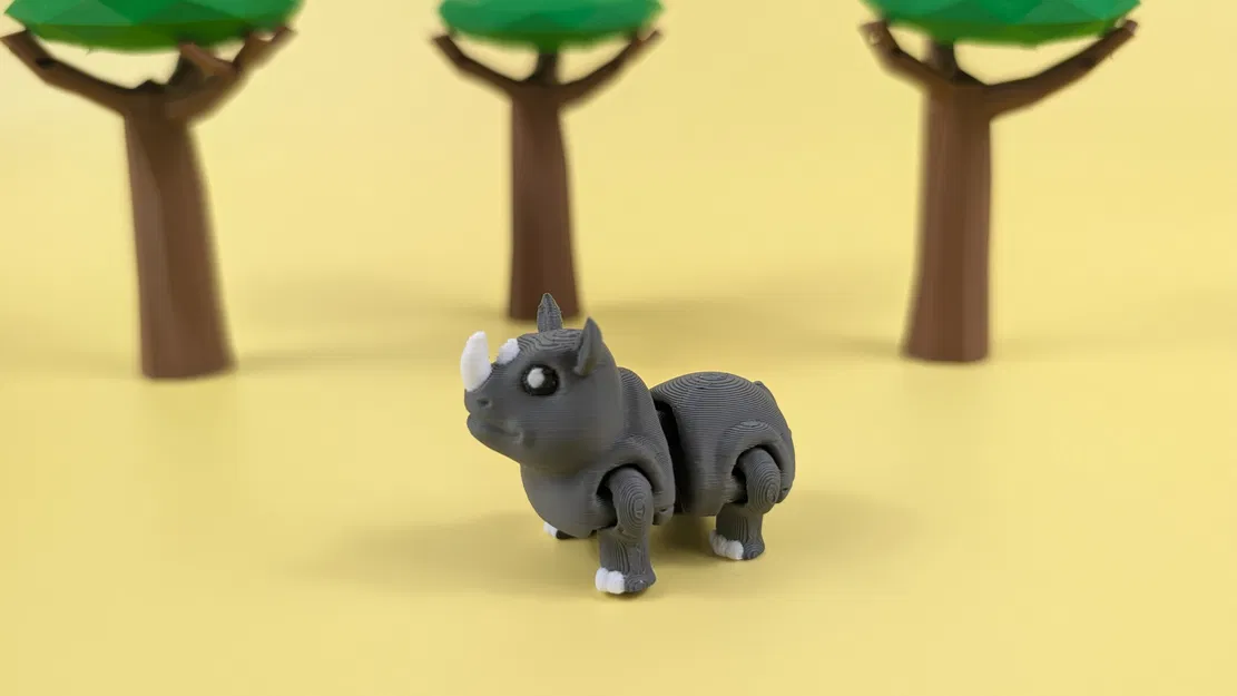 Rhino - Mô hình khớp nối làm móc khóa (Articulated Keychain Figure) - Image 7