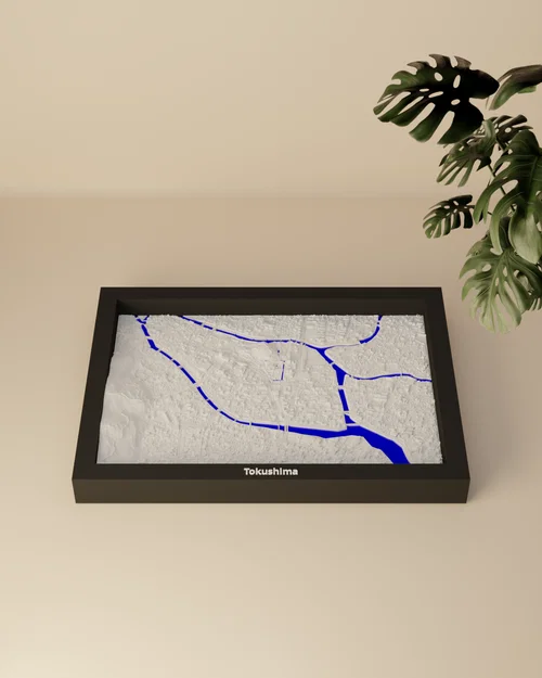 Tokushima, Nhật Bản - Mô hình 3D Mini địa hình - Image 2