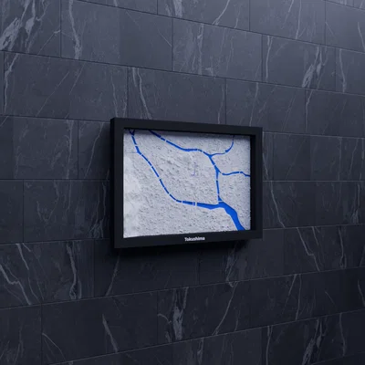 Tokushima, Nhật Bản - Mô hình 3D Mini địa hình