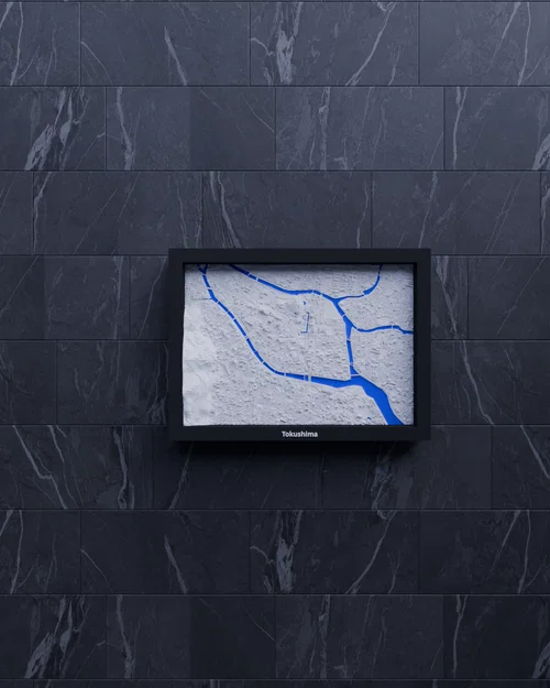 Tokushima, Nhật Bản - Mô hình 3D Mini địa hình - Image 5