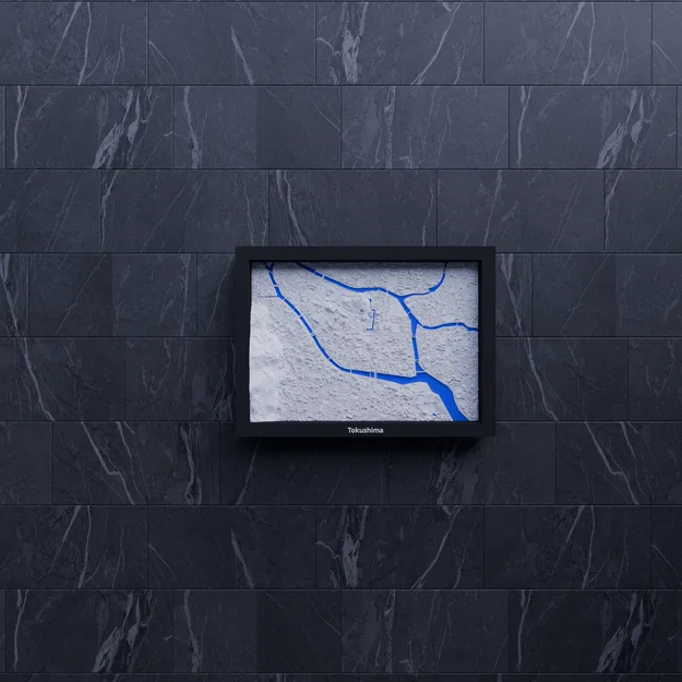 Tokushima, Nhật Bản - Mô hình 3D Mini địa hình - Image 6