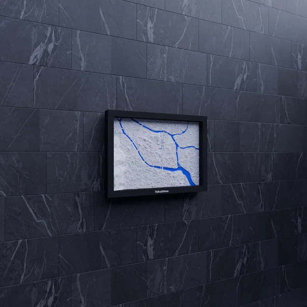 Tokushima, Nhật Bản - Mô hình 3D Mini địa hình - Image 7