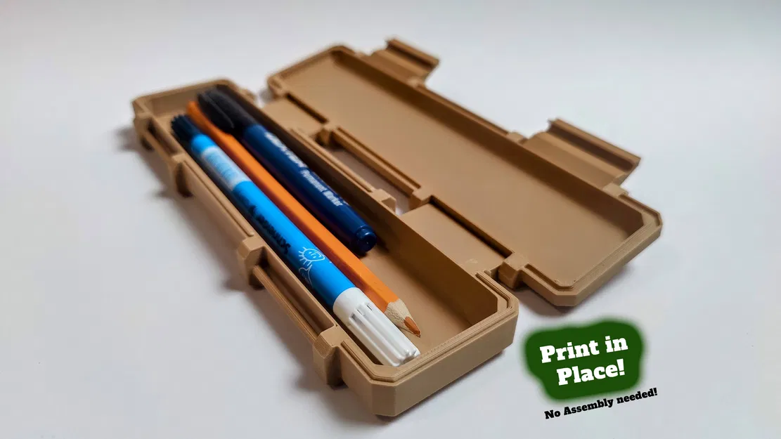 Hộp Bút - Print in place - Không cần lắp ráp! - Image 1