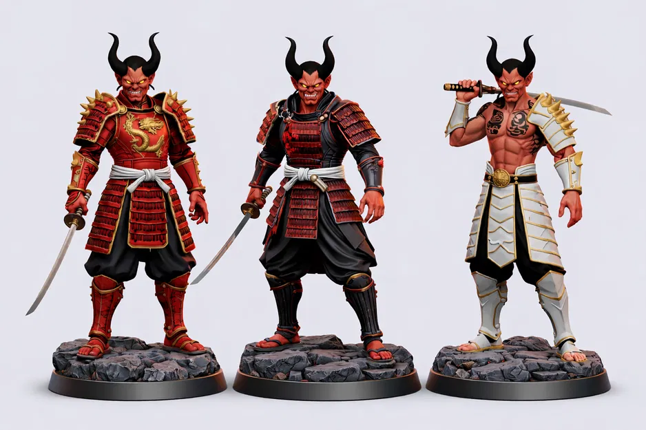 Oni Samurai Élite - Bộ Ba Chiến Binh Quỷ (Pack 3 Figure) - Image 1