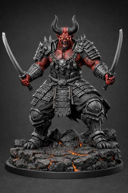 Oni Dual-Wielder Infernal - Berserker Song Katana - Image 1