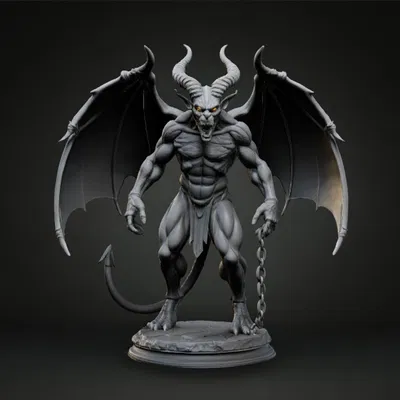 Tượng Quỷ Địa Ngục Bị Xiềng Xích – Mô Hình Fantasy Hoành Tráng