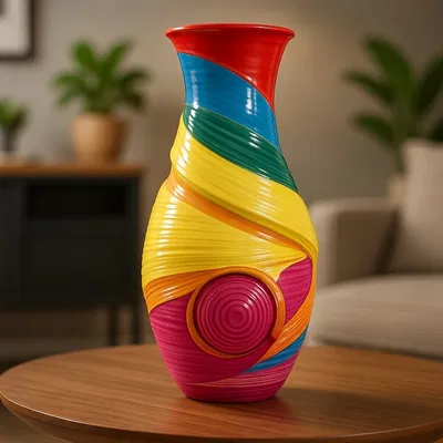 Bình Xoắn Ốc – Lọ Trang Trí Đa Năng (Spiral Vase - Multifunctional Decorative Jar)