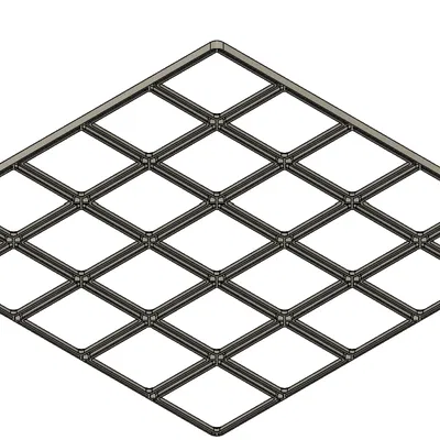 Tấm đế Gridfinity SIÊU NHẸ (Parametric) có thanh đỡ cầu mọi nơi