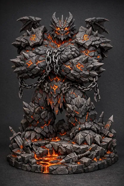 Infernal Lava Golem – Vệ Thần Núi Lửa Khổng Lồ (Guardián Volcánico Masivo) - Image 1