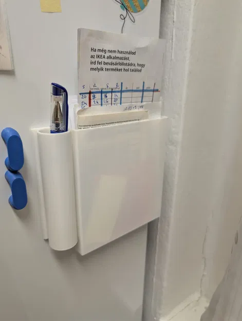 Khay kẹp tài liệu & ống cắm bút cho tủ lạnh (keo 2 mặt/nam châm) - Image 1