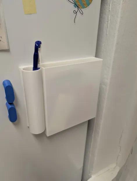 Khay kẹp tài liệu & ống cắm bút cho tủ lạnh (keo 2 mặt/nam châm) - Image 2