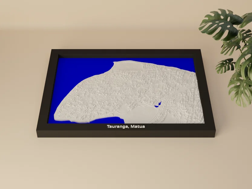Tauranga, Matua, New Zealand - Miniature địa hình 3D - Image 1