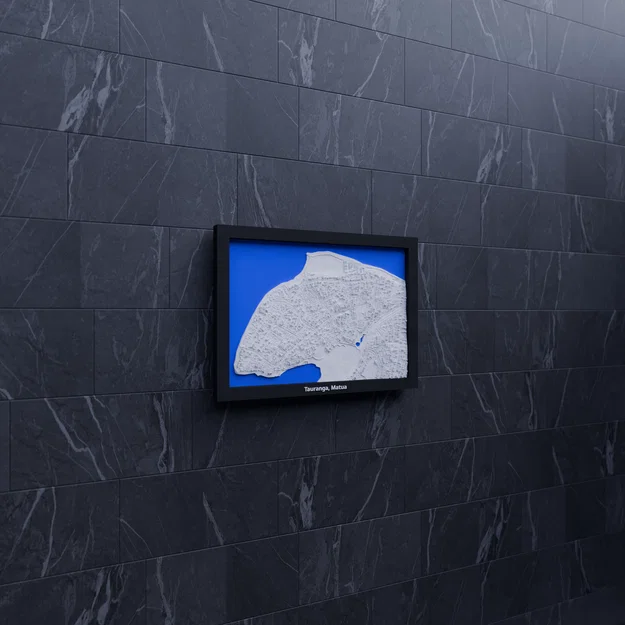 Tauranga, Matua, New Zealand - Miniature địa hình 3D - Image 7