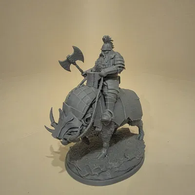 Dain Železná noha – Mô hình 3D chiến binh cưỡi thú bọc giáp