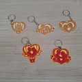 Bộ Móc Khóa Trái Tim Cặp Đôi Đa Màu (MultiColor Couple Hearts Keychain Set) - Thumbnail 1