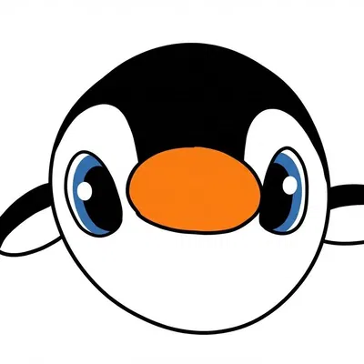 Penguin 2D Plate multicolor