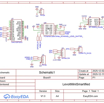 Levoit Mini - Smartified (PCB tuỳ biến + ESPHome)
