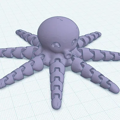Bạch tuộc với phần Head-infill ít hơn (tốn ít filament hơn)