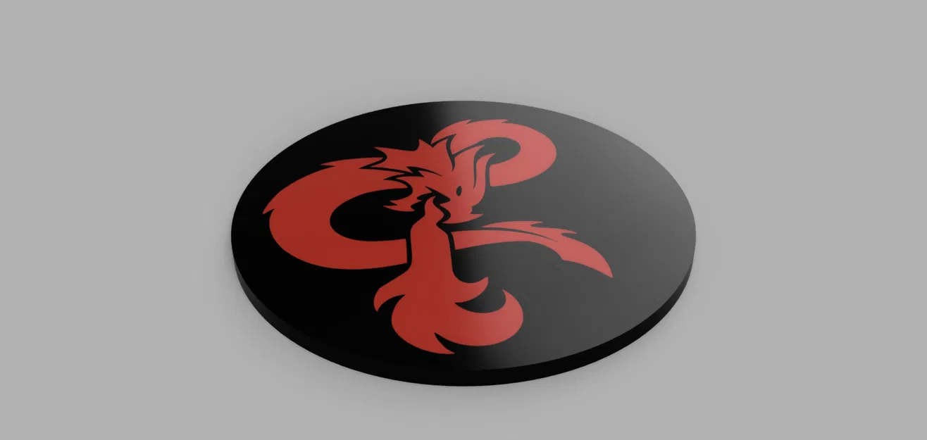 Miếng lót ly lấy cảm hứng D&D (D&D inspired coaster) - Image 1
