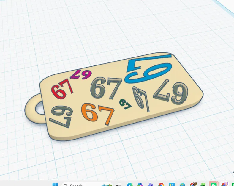 Móc khóa 67 (67 Keychain) - Image 1