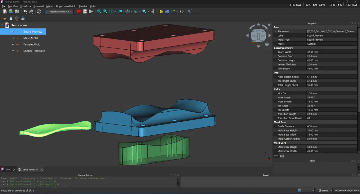 Khuôn Fingerboard Parametric - Demo Shape & Calibration (kèm Source Code) - Image 1