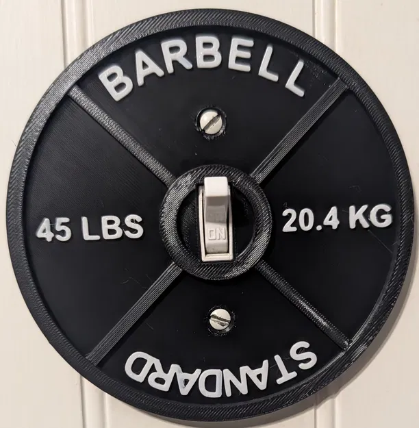 Nắp Che Công Tắc Đèn Hình Đĩa Tạ Barbell 45 Pound - Image 1